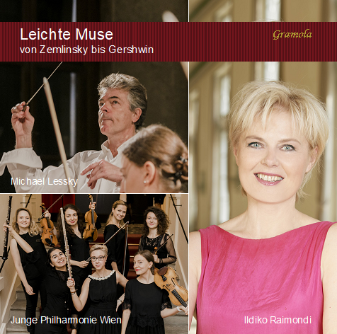 CD-Cover "Leichte Muse" mit Ildiko Raimondi, Dirigent Michael Lessky und der Jungen Philharmonie